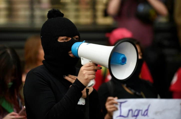 Manifestation contre les violences faites aux femmes, le 14 février 2020 à Mexico