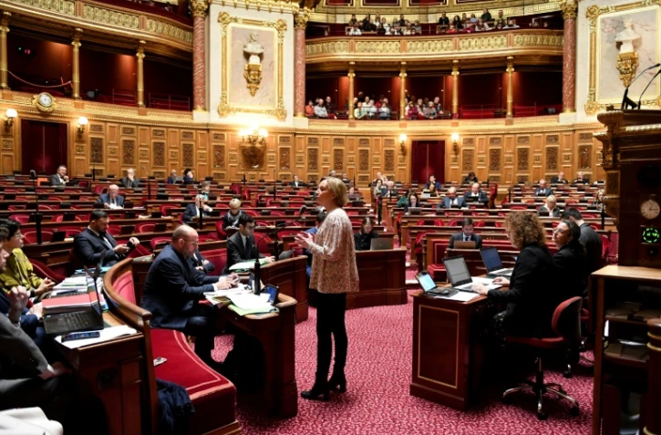 La rapporteure générale du budget de la Sécu, Elisabeth Doineau, le 6 mars 2023 au Sénat, à Paris