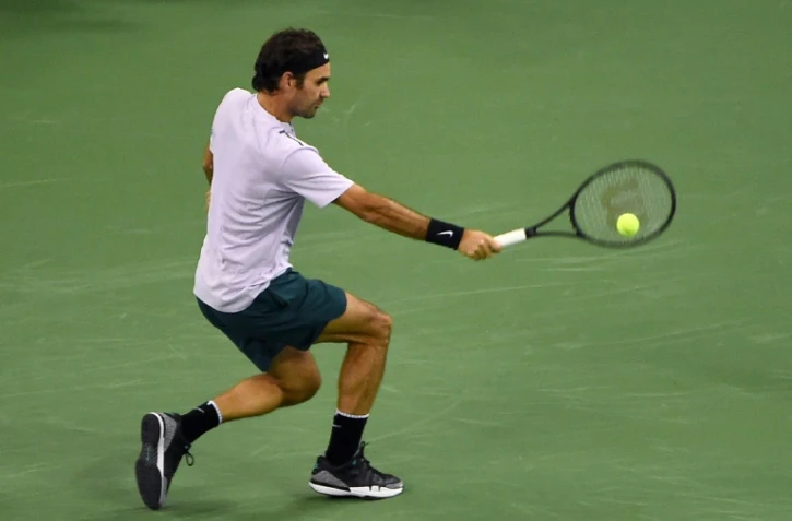 Roger Federer face à Rafael Nadal en finale du tournoi de Shanghai, le 15 octobre 2017 