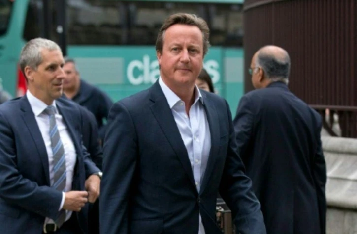 L'ancien Premier ministre britannique David Cameron arrive au Parlement, le 5 septembre 2016 à Londres