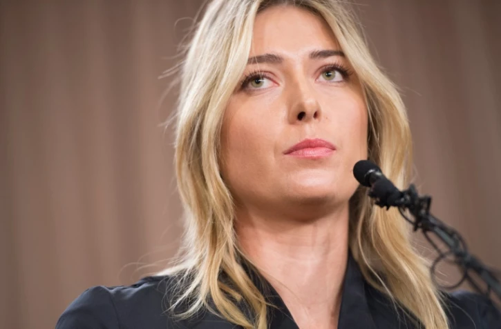 La Russe Maria Sharapova, ancienne N.1 mondiale du tennis féminin, révèle avoir été contrôlée positive durant l'Open d'Australie au meldonium, à Los Angeles le 7 mars 2016