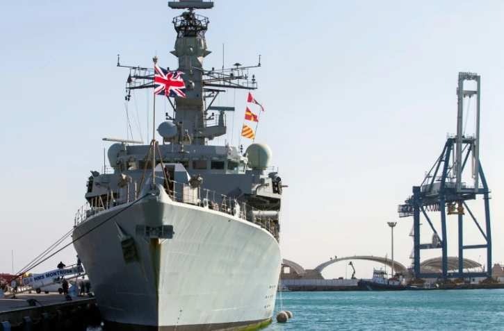 Le navire de guerre britannique HMS Montrose dans le port de Limassol (Chypre) le 3 février 2014