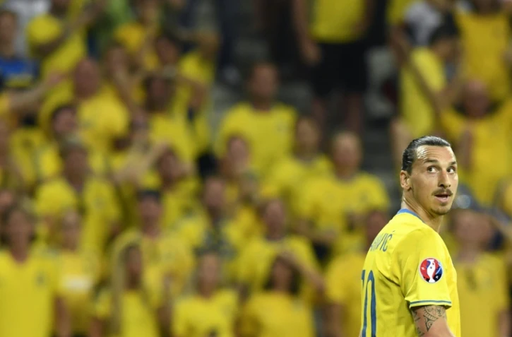 Zlatan Ibrahimovic pendant le match Suède-Belgique à Nice le 22 juin 2016