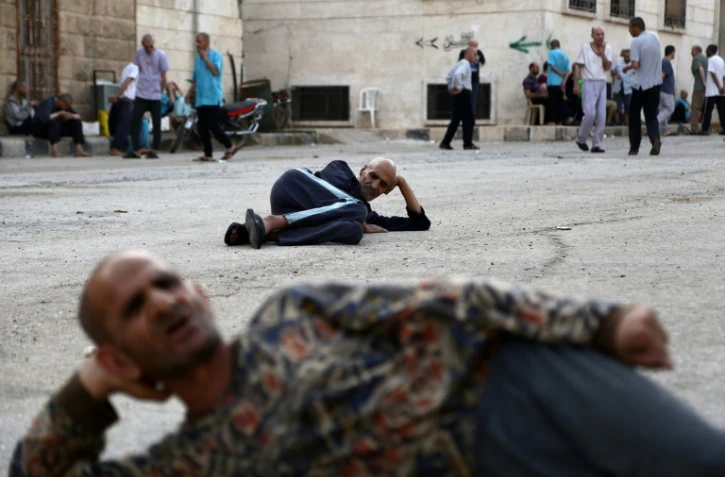 Des patients syriens dans une clinique psychiatrique d'Azaz le 6 juillet 2017