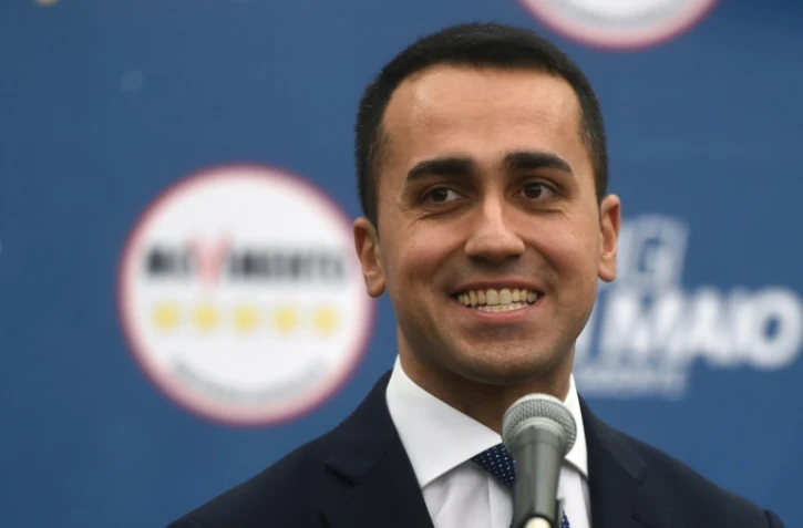 Le chef du Mouvement 5 Etoiles, Luigi Di Maio, donne une conférence de presse à Rome le 5 mars 2018 