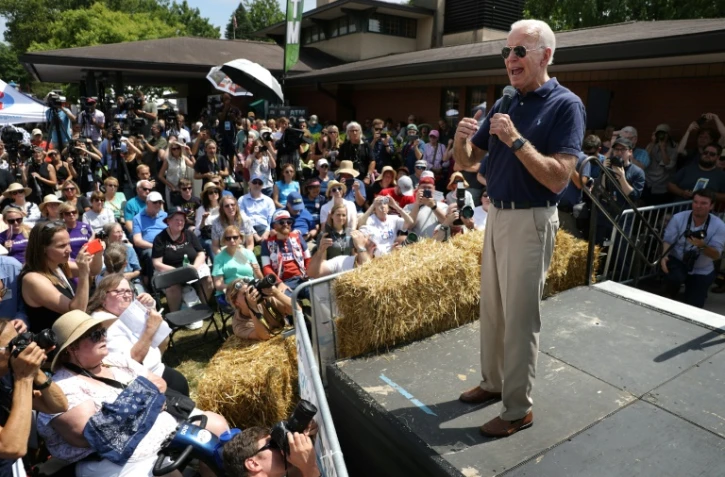 Le candidat démocrate à la Maison Blanche Joe Biden lors d'un discours à la foire régionale de l'Iowa, le 8 août 2019