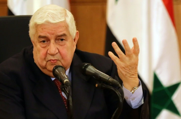 Le ministre syrien des Affaires étrangères Walid al-Mouallem le 6 février 2016 à Damas