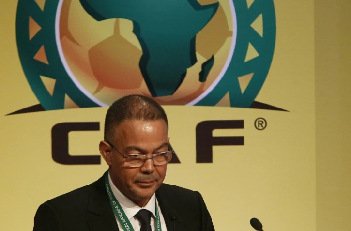 Le patron de la Fédération Royale Morocaine de Football Fouzi Lekjaal s'exprimant devant le Symposium de la CAF à Rabat, le 18 juillet 2017