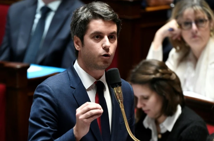 Le Premier ministre français Gabriel Attal lors d'une séance de questions au gouvernement à l'Assemblée nationale, le 27 février 2024 à Paris