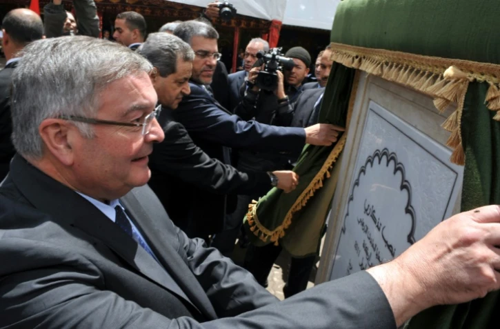Michel Mercier lors d'une cérémonie à Marrakech au Maroc le 28 avril 2012