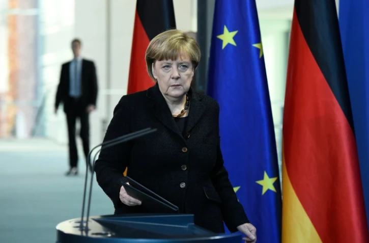 Angela Merkel à la Chancellerie le 14 novembre 2015 à Berlin 