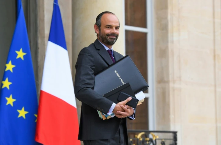 Edouard Philippe quitte l'Elysée à Paris le 27 septermbre 2017