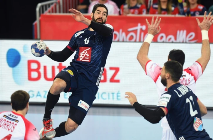 Nikolas Karabatic lors de la demi-finale de l'Euro face à l'Espagne à Zagreb le 26 janvier 2018