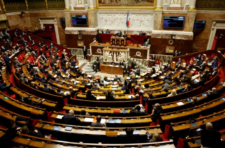 L'hémicycle de l'Assemblée nationale, qui vote vendredi sur le projet de loi controversé de lutte contre le séparatisme