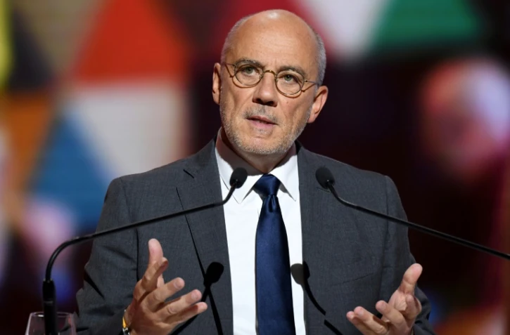 L'ex-patron d'Orange Stéphane Richard à Paris le 19 mai 2022