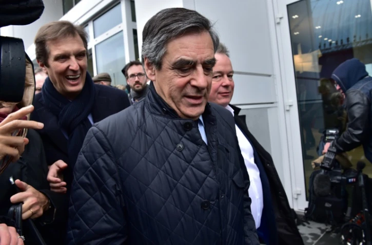 François Fillon à la sortie de son QG de campagne le 1er mars 2017 à Paris