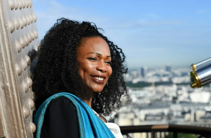 Laura Flessel, double championne olympique à l'épée, lors de la visite de la commisssion d'évaluation du CIO pour l'organisation des JO-2024 à Paris, le 16 mai 2017 à Paris