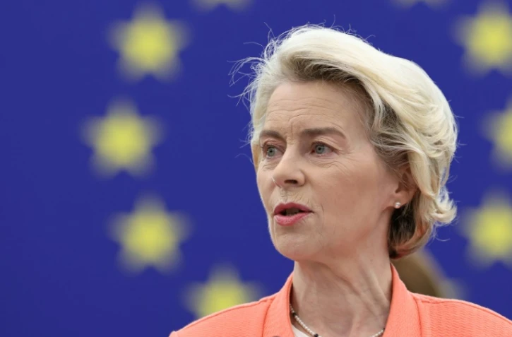 La présidente de la Commission européenne Ursula von der Leyen s'exprime devant le Parlement européen à Strasbourg le 13 septembre 2023