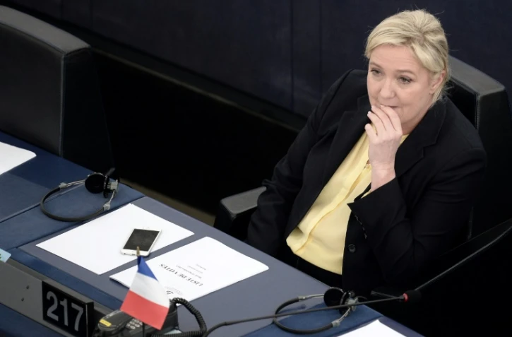 Marine Le Pen le 15 décembre 2015 au Parlement européen de Strasbourg