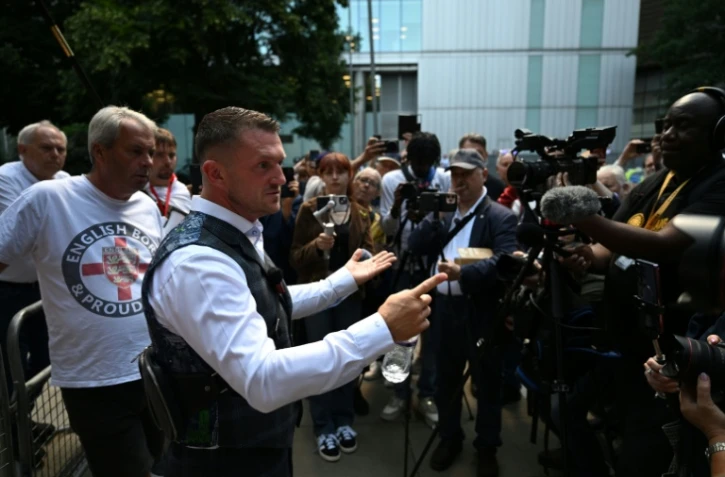 Le dirigeant d'extrême droite britannique Tommy Robinson, le 3 juillet 2025 à Londres