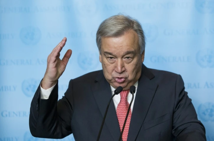 Le prochain patron des Nations unies Antonio Guterres au siège de l'ONU le 12 décembre 2016