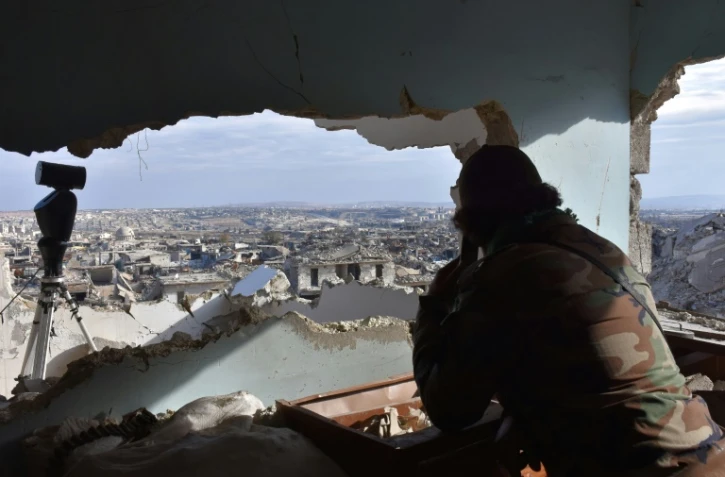 Un soldat de l'armée syrienne, le 18 décembre 2016 à Alep