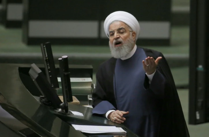 Le président iranien Hassan Rohani s'exprime lors de son audition devant le Parlement, le 28 août 2018 à Téhéran