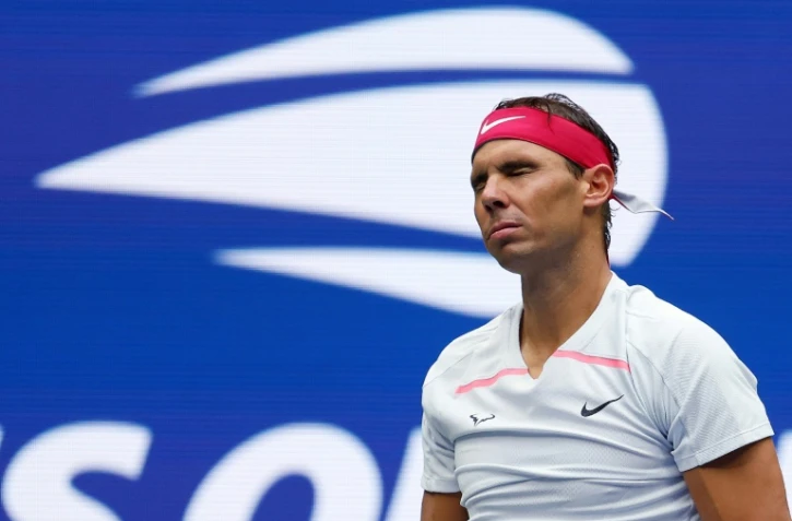 L'Espagnol Rafael Nadal lors de son 8e de finale face à l'Américain Frances Tiafoe à l'US Open, à New York, le 5 septembre 2022