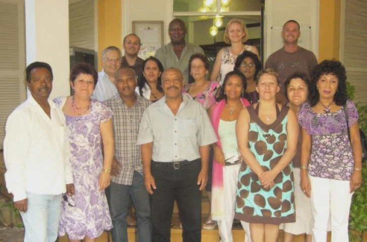 Françoise Kalbe (deuxième à gauche) -
secrétaire générale nationale de la Fédération de l'Unsa santé (Photo : DR)
