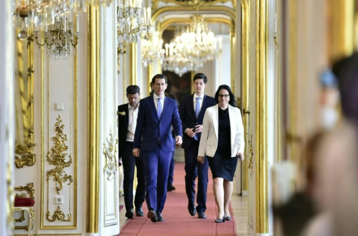 Le chancelier autrichien Sebastian Kurz arrive pour rencontrer le président autrichien, à Vienne le 19 mai 2019