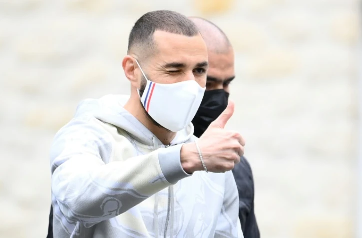 L'attaquant des Bleus Karim Benzema à son arrivée à Clairefontaine, le 26 mai 2021