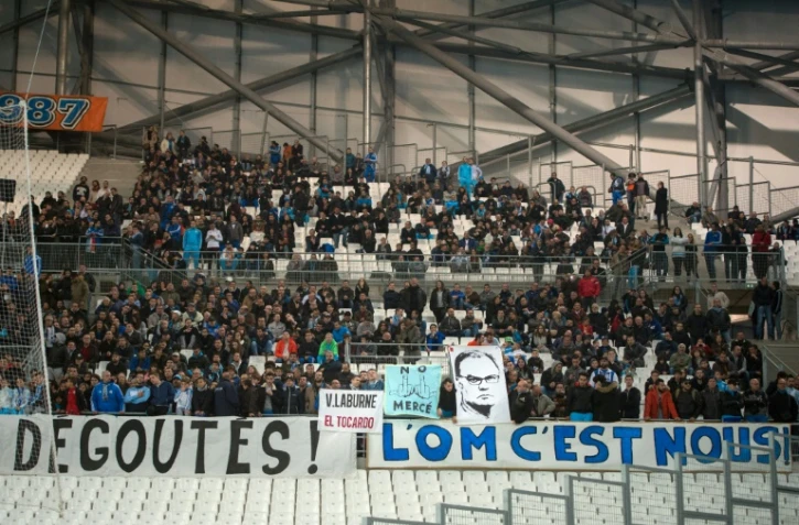Les tribunes du stade Vélodrome lors d'un match de Ligue 1 opposant l'Olympique de Marseille à Rennes, le 18 mars 2016