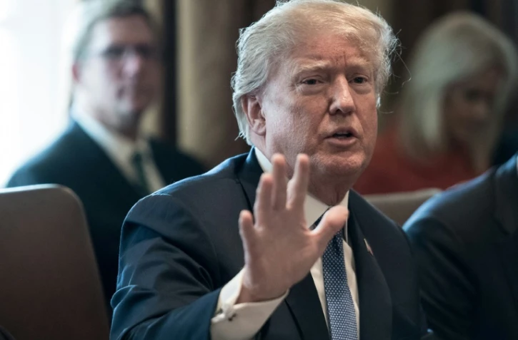 Donald Trump lors d'une réunion de cabinet à la Maison Blanche, à Washington, le 9 avril 2018