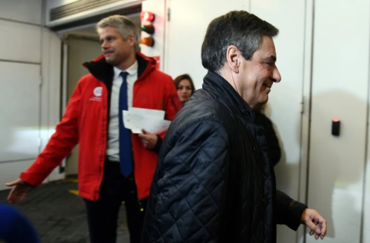 François Fillon à son arrivée au siège de LR le 6 mars 2017 à Paris