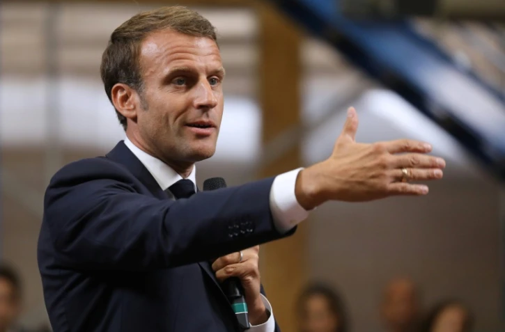 Le président français Emmanuel Macron à Bonneuil-sur-Marne le 10 septembre 2019