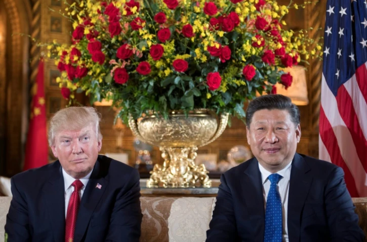 Donald Trump et le président chinois Xi Jinping en Floride le 6 avril 2017