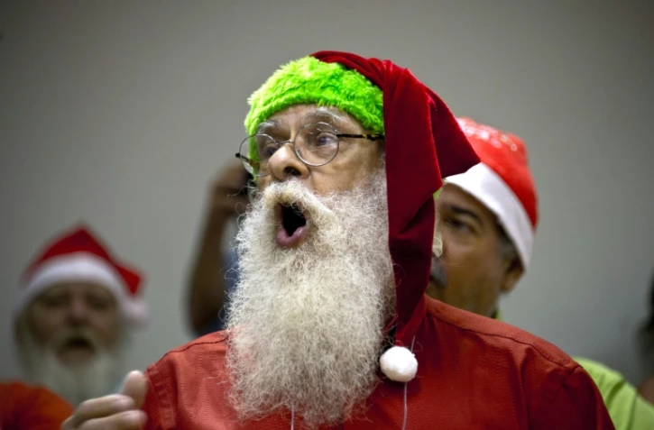 Un élève de l'école de Père Noël de Rio de Janeiro (Brésil), le 27 octobre 2015