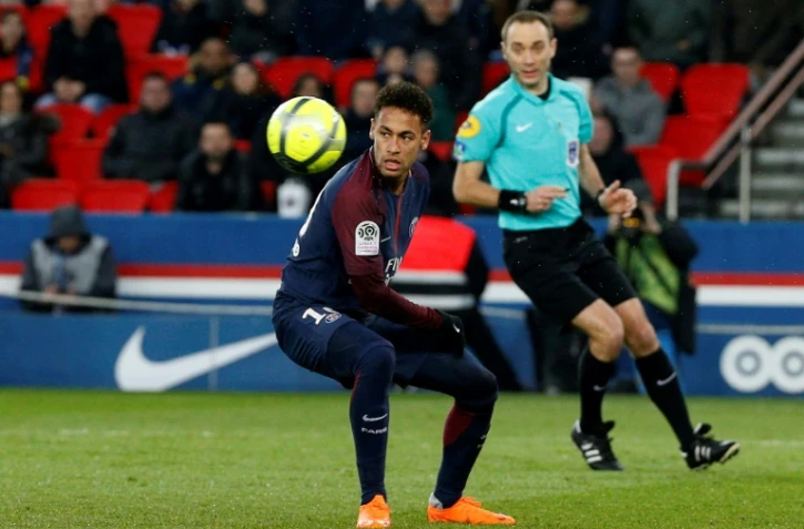 L'attaquant brésilien du PSG, Neymar, lors d'un match de L1 face à Strasbourg, au Parc des Princes, le 17 février 2018