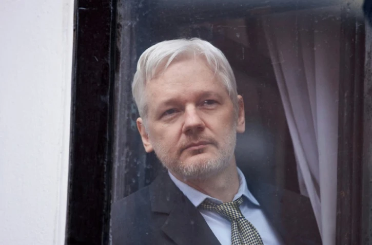 Le fondateur de WikiLeaks Julian Assange, réfugié à l'ambassade d'Equateur, le 5 février 2016 à Londres