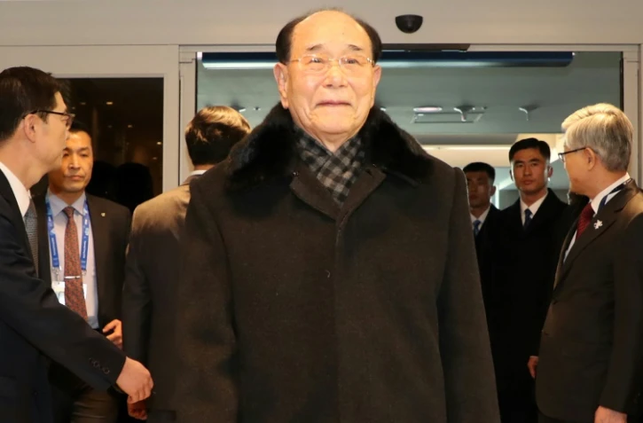 Kim Yong Nam, qui a le rang de chef d'Etat, dirige la délégation nord-coréenne aux Jeux de Pyeongchang. Un fidèle serviteur du régime de Pyongyang. Le 9 février 2018.