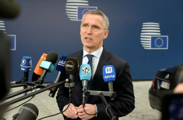 Le secrétaire général de l'Otan, Jens Stoltenberg, le 18 mai 2017 à Bruxelles