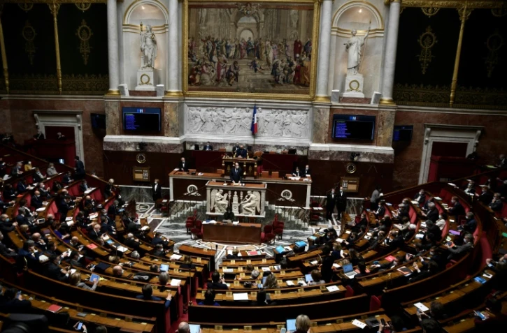 L'Assemblée nationale à Paris le 13 avril 2021