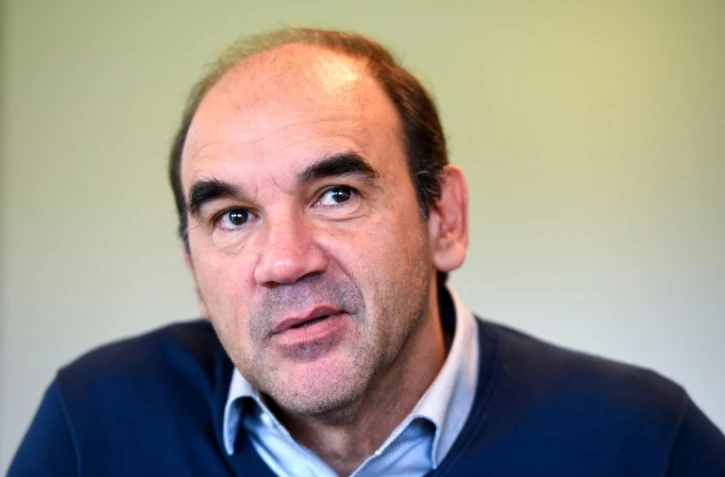 Le manager des Girondins de Bordeaux Ricardo donne une interview lors d'une séance d'entraînement le 16 novembre 2018