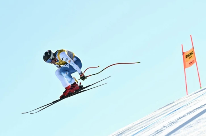 L'Américaine Breezy Johnson lors de la descente des Championnats du monde 2025 de Saalbach (Autriche) le 8 février 2025