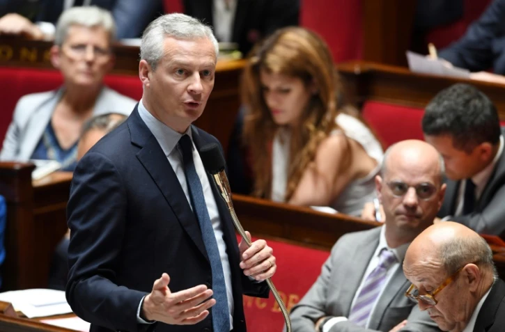 Le ministre de l'Economie français Bruno Le Maire pendant une séance de questions au gouvernement, à Paris, le 12 juin 2018