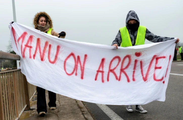 Une manifestation de "gilets jaunes" à Montceau-les-Mines le 23 novembre 2018