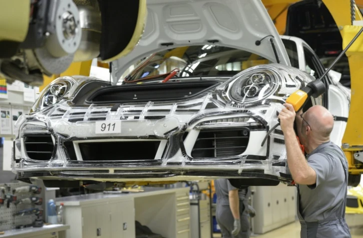 Une usine Porsche à Stuttgart, le 10 mars 2015