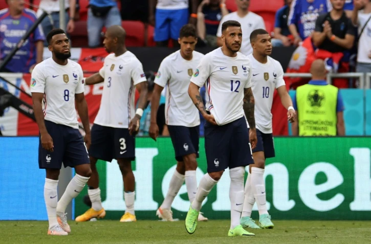 Les joueurs français après le nul contre la Hongrie 1-1 à l'Euro le 19 juin 2021 à Budapest