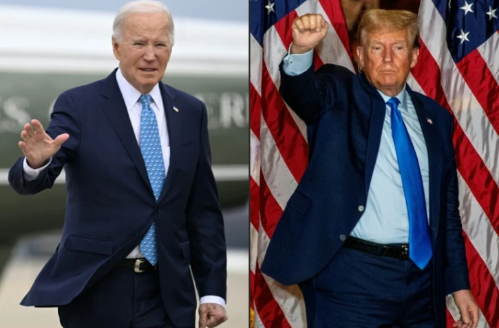 Le président américain Joe Biden et son prédécesseur républicain Donald Trump