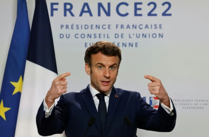 Emmanuel Macron le 25 mars 2022 Ă Bruxelles